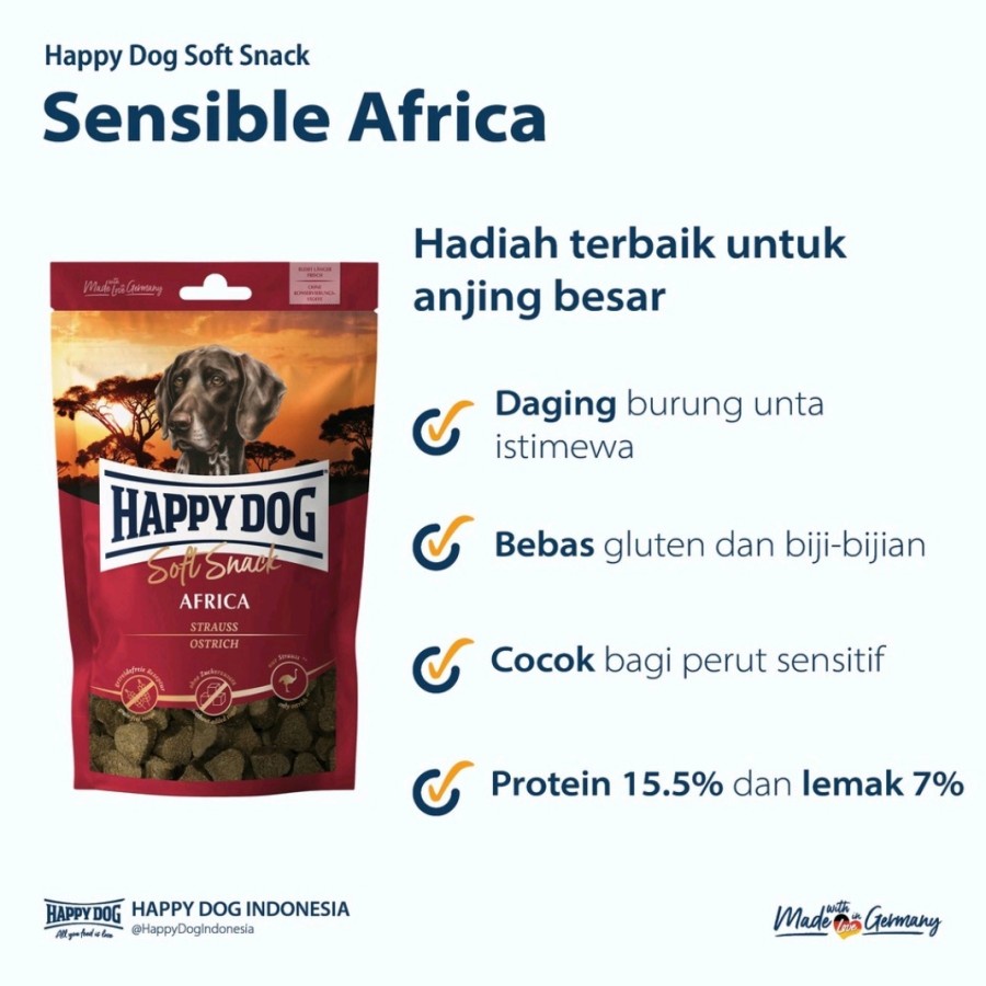 Happy Dog Soft Snack 100gr Mini Snack Sensible Snack Camilan Anjing