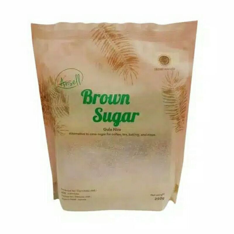 

Brown Sugar Bubuk Ansell / Gula merah / coconut Sugar / nira kelapa / gula semut 250gr