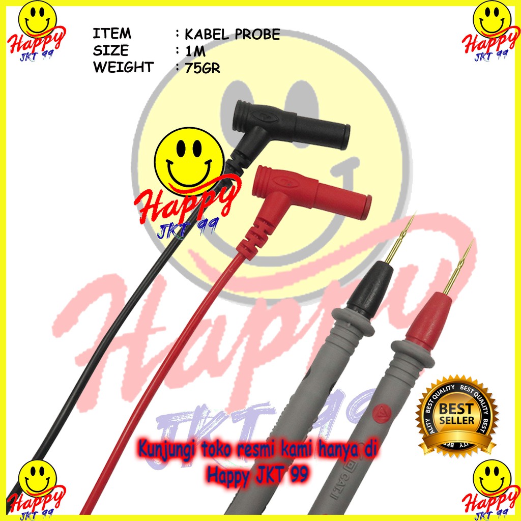 [ HAPPY JKT 99 ] KABEL PROBE MULTIMETER MULTITESTER ABU ABU 10A 20A 1000V