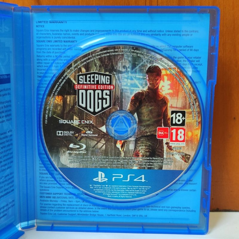 Sleeping Dogs PS4 Definitive Edition Kaset Sleeping Dog Playstation PS 4 5 Sleepings Sleping Sleepingdogs CD BD Game Games PS4 PS5 watch sleepingdog