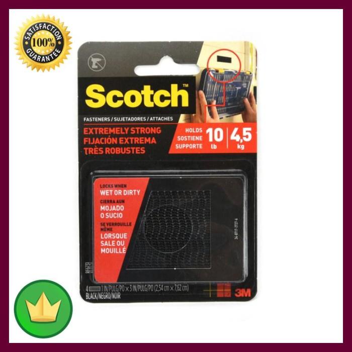 3m Scotch Extreme Velcro Strap 2.5x7.6 Cm - Hitam