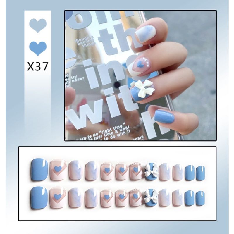 (isi 24pcs free lem) kuku Palsu Murah /fake Nails/Fake nail