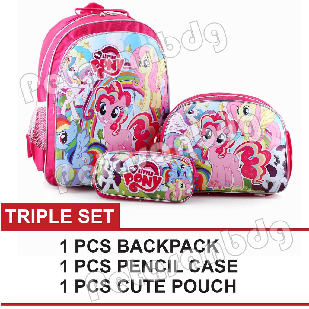 PTS -Ransel Sekolah Anak SD / TK Karakter Kartun - TRIPLE SET.PTS