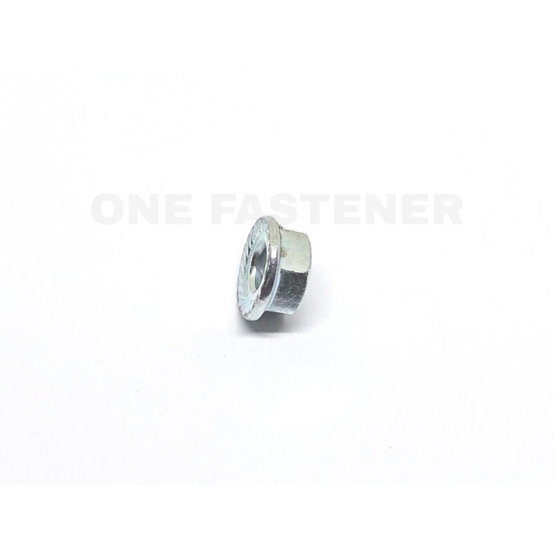 ( 100pcs ) FL0060 Mur Flange Nut M8 Putih topi 8mm 8mili 1.25 Kunci 12