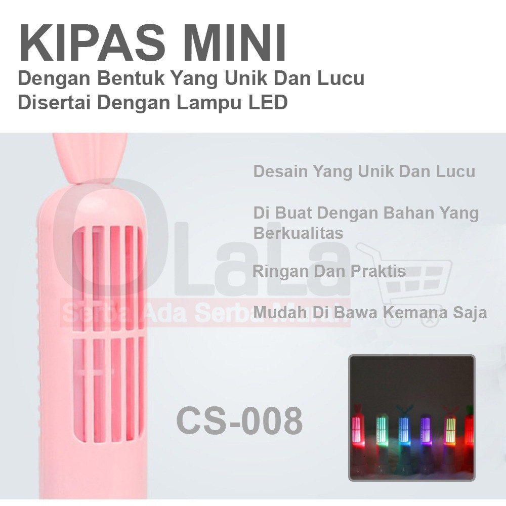 Kipas Tower Fan Mini Karakter USB Pendingin Ruangan CS-008