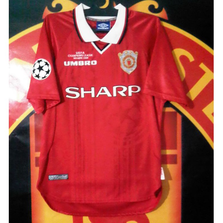 Jersey Manchester United Original Home 1999-2000 UCL Two Star