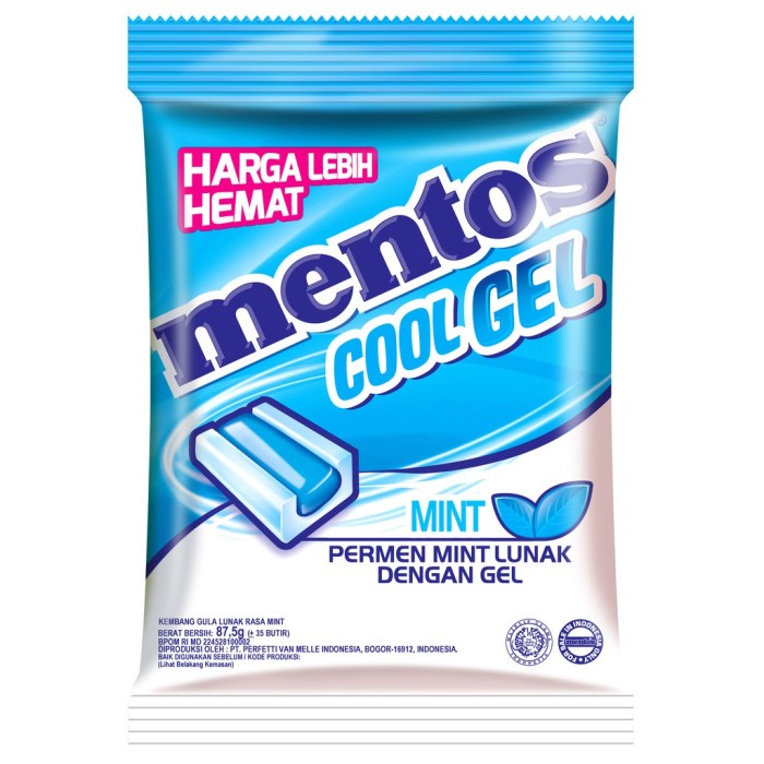 Mentos Cool Gel Mint Bag 87,5Gr