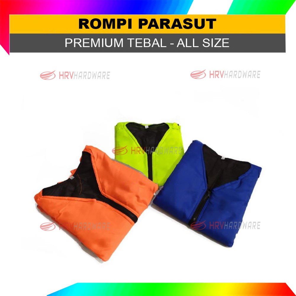 Rompi Parasut Biru-Orange-Hijau-Touring Parkir Security