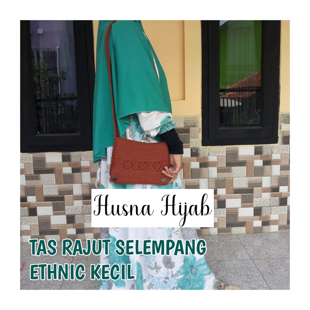 BY ELGHEERA Tas Rajut Selempang Ethnic Kecil / Tas Selempang / Tas Ukuran Standar