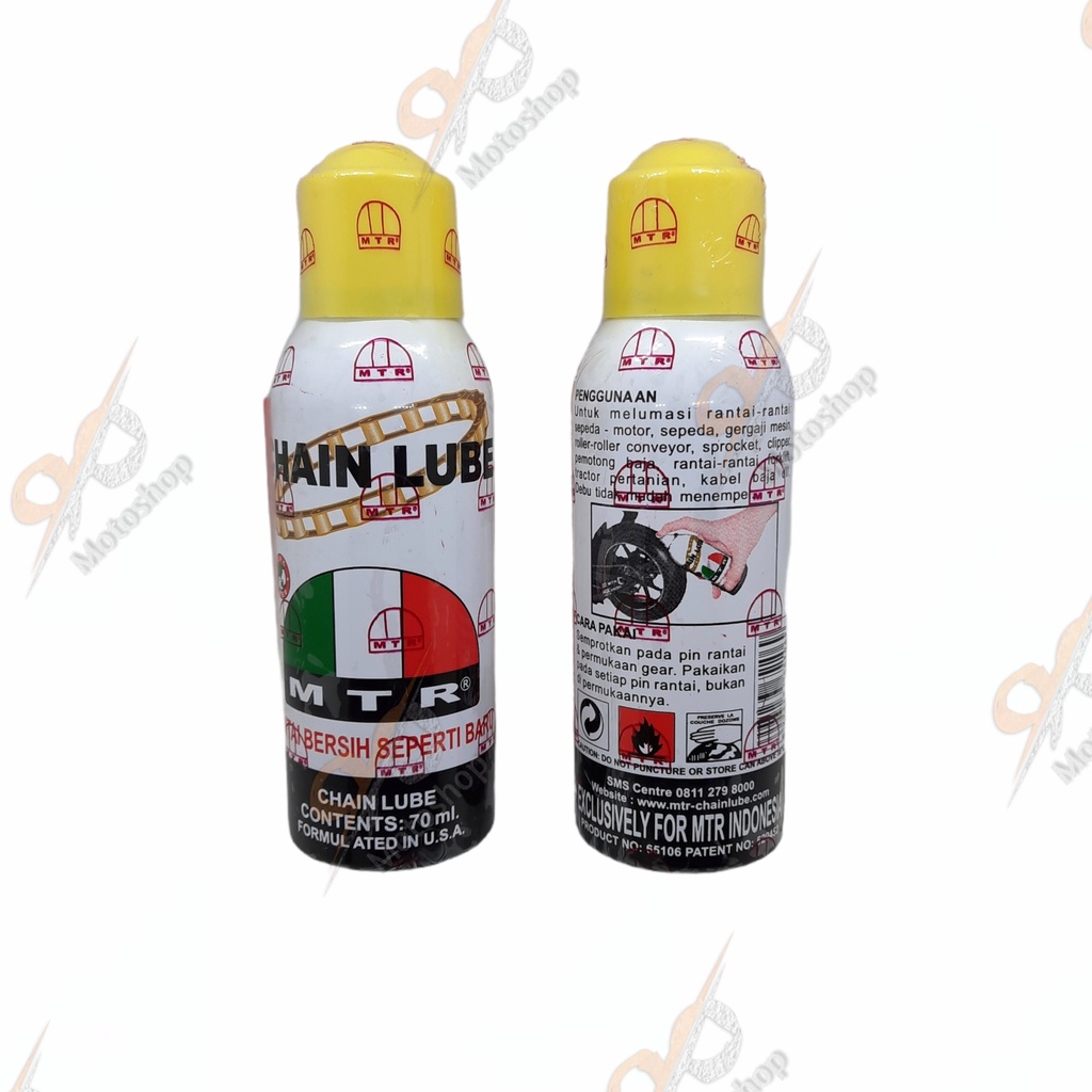 Chain Lube Chainlube MTR Pembersih Semprotan Rantai Motor 70ml Pelumas Rantai