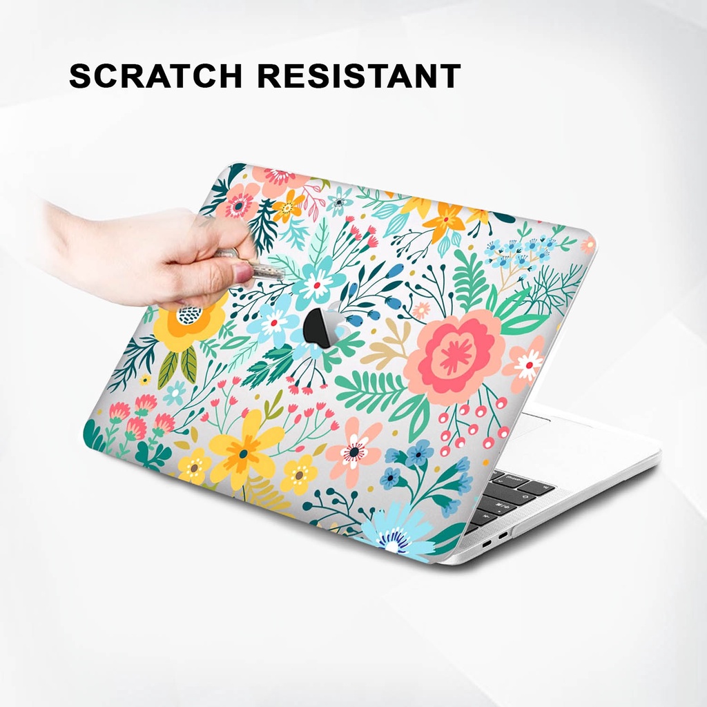 Case Casing Protective Pelindung Laptop Macbook Air Pro 13 M1 M2 2017 2018 2019 2020 2021 A1932 A2179 A2337 A1706 A1708 A1989 A2159 A2251 A2289 A2338 Gambar kartun Cartoon FLower Bunga Warna Motif Lucu Hardcase Murah