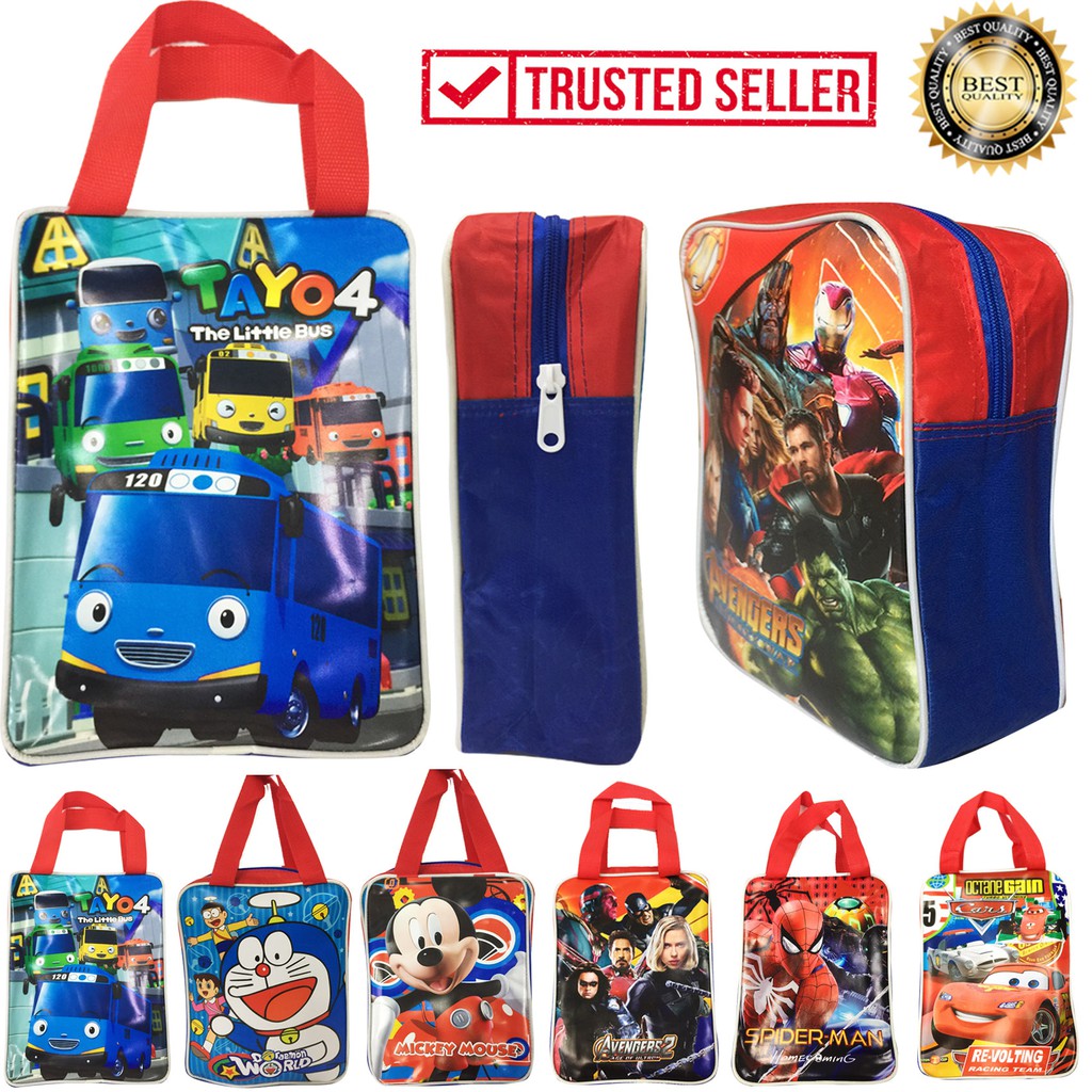 

TAS TENTENG GOODIE BAG GB08 ANAK ANAK KARAKTER TAYO SOUVENIR ULANG TAHUN D420 SPON PRINTING BIRU