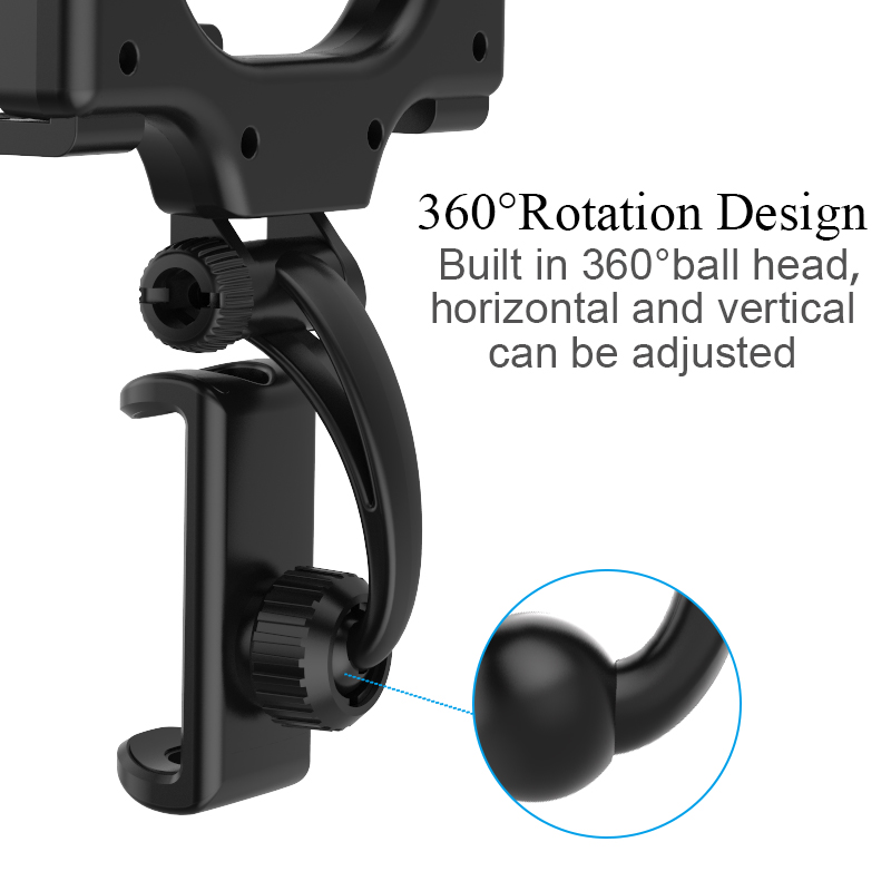 Stand Holder Smartphone / GPS Universal Rotasi 360 Derajat Untuk Kaca Spion Tengah Mobil