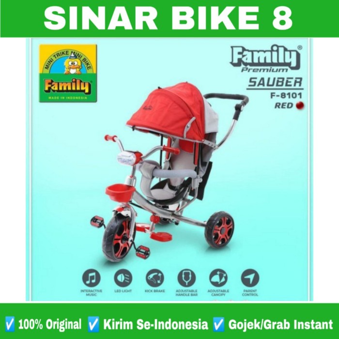 Sepeda Anak Roda 3 Stoller Family Sauber F 8101