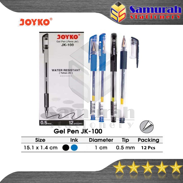 

Dijual Gel Pen Joyko Jk 100 / Pulpen Gelpen Jk-100 0.5 Mm / Pengel Jk100 05 Murah