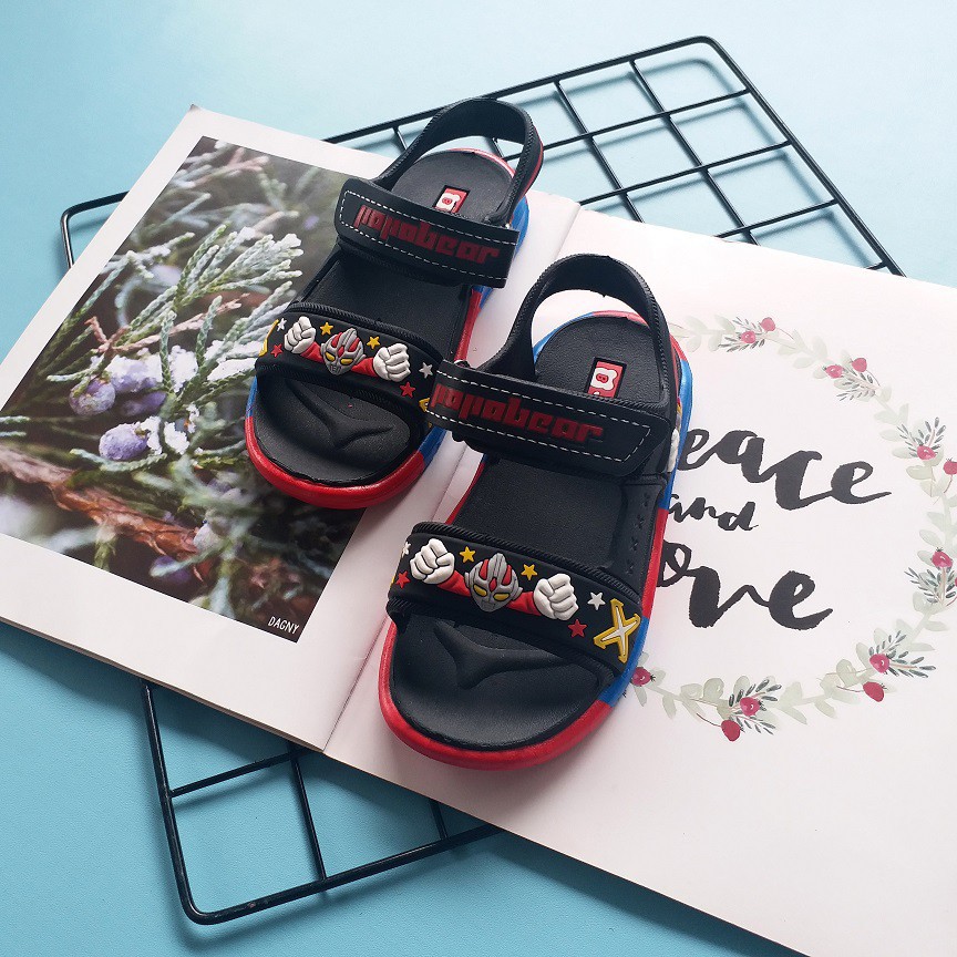 LittleAaron OKAY ULTRA 018 Sepatu Sandal Anak Laki Laki Bahan PU Model Lucu 4-8 Tahun Import