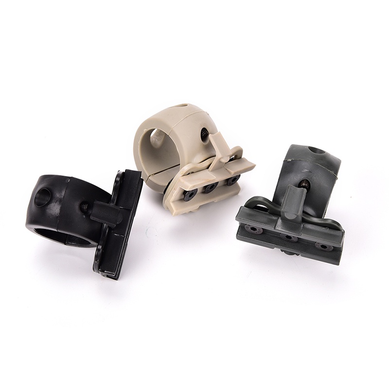 &lt; E2id &amp; &gt; Adaptor Klem Mounting Lampu Senter Helm Airsoft Military