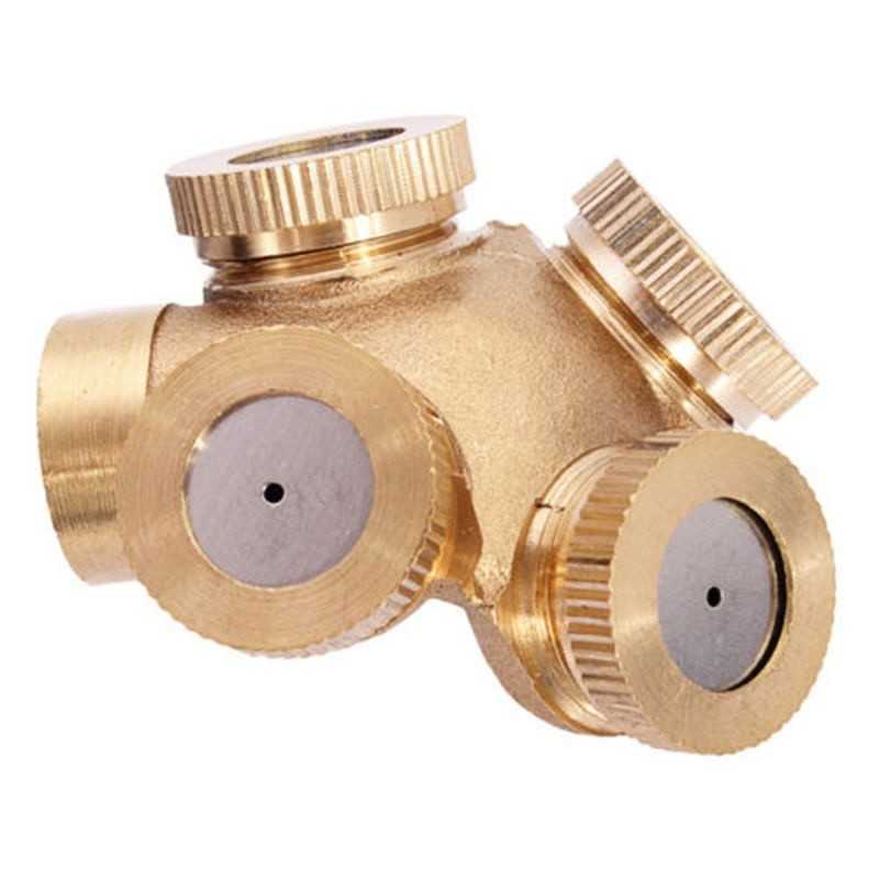 TD - TNM WHISM Sprinkler Spray Nozzle Air Irigasi Taman Brass 4 Holes - WCIC