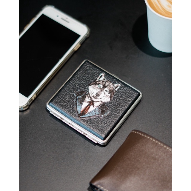 KOTAK ROKOK BAHAN STAINLESS + KULIT CUSTOM DESIGN DI COVER BOX