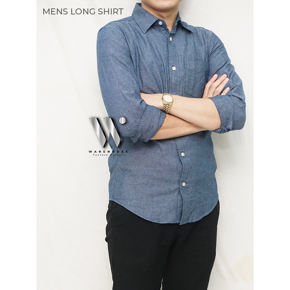 KEMEJA PRIA SANTAI KERJA CASUAL H(and)M ORIGINAL