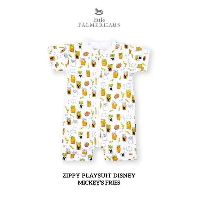 Little Palmerhaus 6-12m/18m/2y/3y ZIPPY PLAYSUIT / ROMPER Jumper Segi Empat Anak Pendek