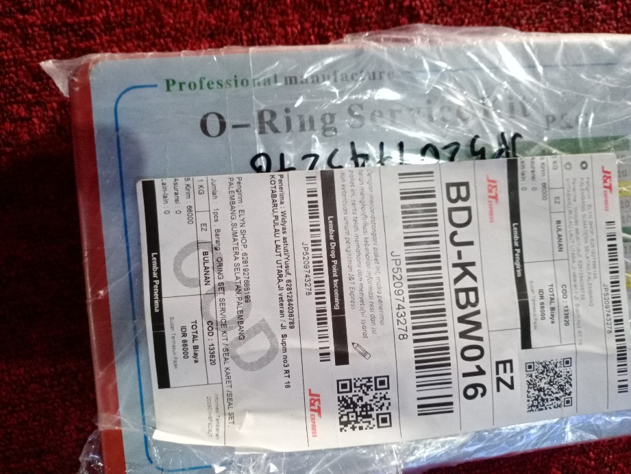 Oring Set Service Kit / Seal Karet /seal Set