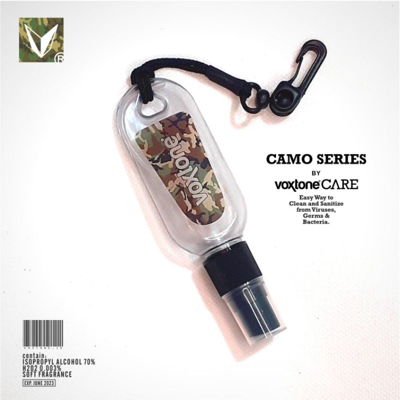 Hand Sanitizer Bottle CAMO series by Voxtone Care - Botol Spray Gantungan Kunci