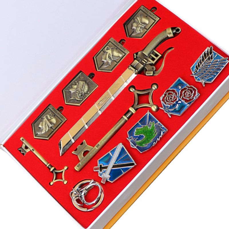 weapon set attack on titan figure attack on titan levy eren yaeger mikasa figure weapon set attack o