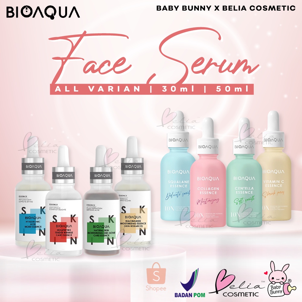 ❤ BELIA ❤ BIOAQUA Face Serum All Varian 30ml | 50ml | Efek 10x Serum Essence | Centella | Acne | Niacinamide | Hyaluronic Acid | Vitamin C