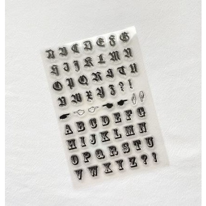 Clear Stamp (Stempel Transparan/Bening) - Two Kind Letters Font