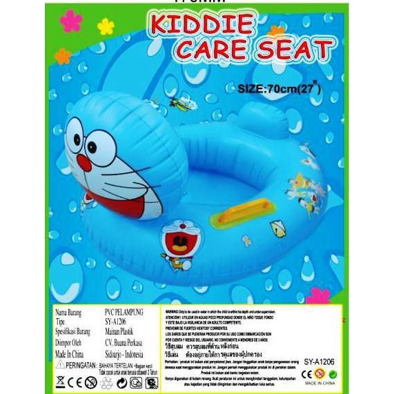 Ban Renang Anak Handle Karakter Doraemon - Pelampung Renang Anak - Baby Boat Doraemon - Perlengkapan