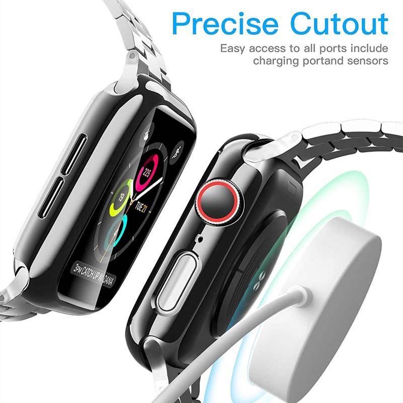 Case Pelindung Layar Tpu Transparan 360 Derajat Untuk Apple Watch 7 6 Se 5 4 3 42mm 38mm 7 6 45mm 41mm 40mm