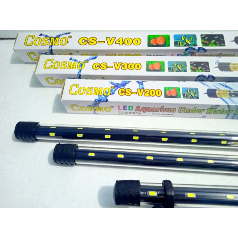 LAMPU AQUARIUM LED COSMO V 2 BARIS LAMPU LED/20-30-40-50cm/Murah