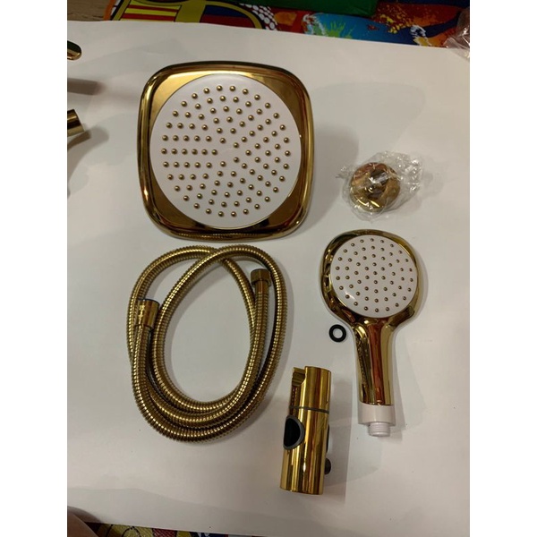 Shower Coulomn GOLD mengkilap Stainless Sus 304 shower Tiang wall shower Bathub