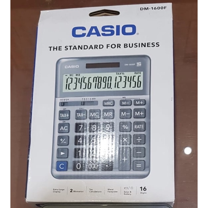 

Casio Kalkulator Meja DM-1600 F Desktop Calculator