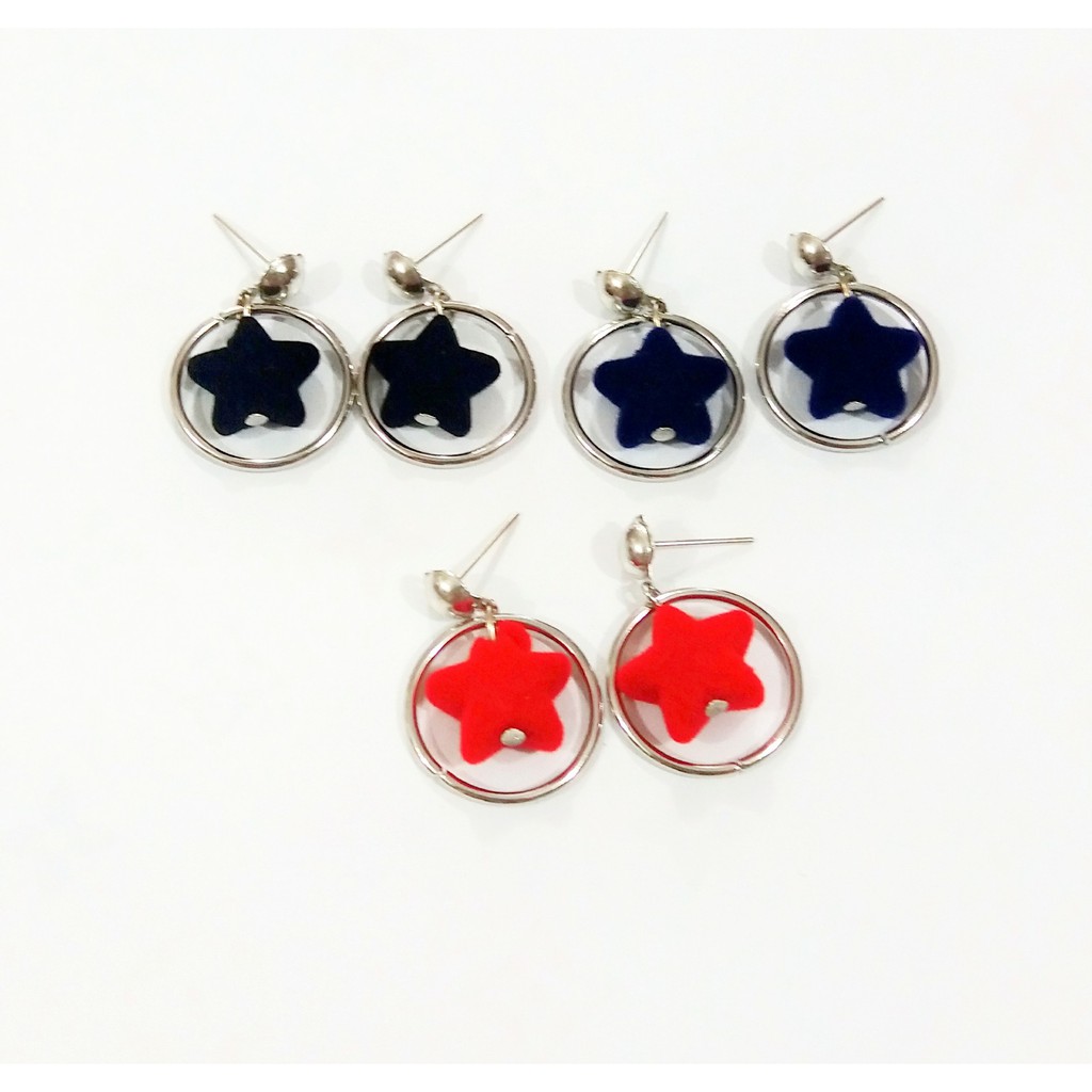 anting bulat bintang bludru