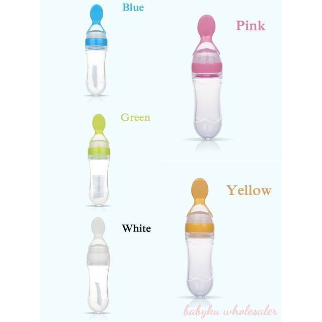 Botol sendok makan bayi baby bottle soft squeeze feeder