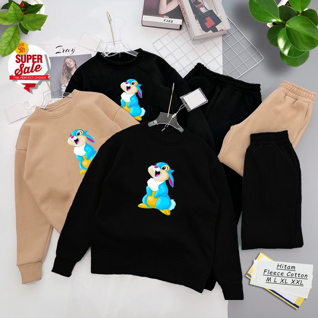 🅳🅵 Sweater Rabbit Happy Sunday | Sweter Pria &amp; Wanita | Dhea Fashion