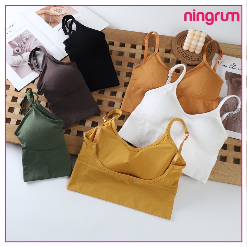 Ningrum Pakaian Dalam Bra Wanita BH Wanita Bra Polos yoga bra push up tanpa kawat sport bra import - 2029