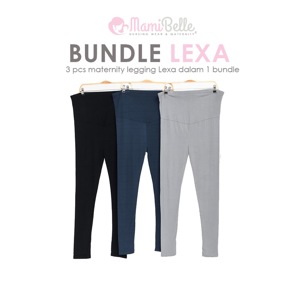 

Mamibelle Lexa Bundle Celana Legging Ibu Hamil Navy, Black, Grey Spandex Premium Lebih Hemat!