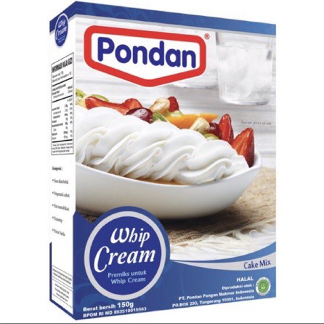 

wippy cream bubuk pondan / haan