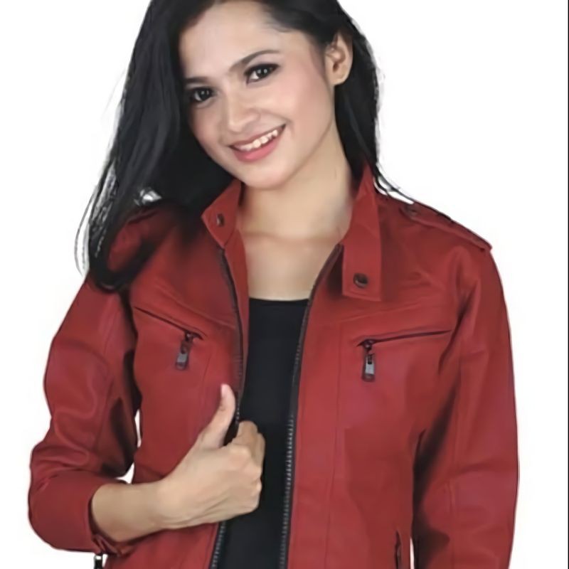 Original jaket semi kulit  wanita Jaket Kulit Asli,Jaket kulit pria original, 100%