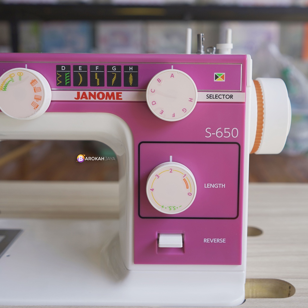 Mesin Jahit JANOME S-650 Semi Portable Meja mica Kaki Z super