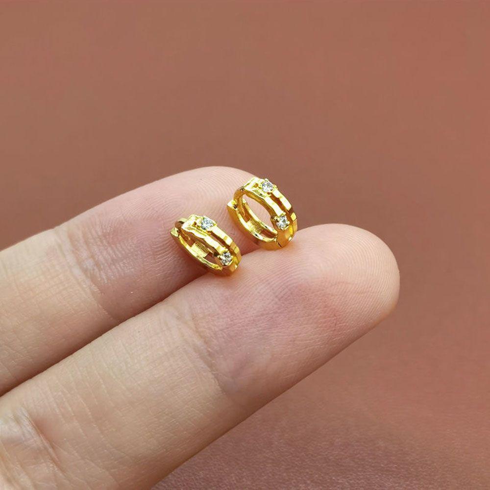 Anting Hoop Nanas Sederhana Tindik Tulang Rawan Perhiasan Hypoallergenic Cubic Zirconia