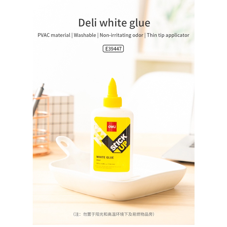 

Lem Cair DELI PVAC Stick Up Putih 120ml - E39447 Deli