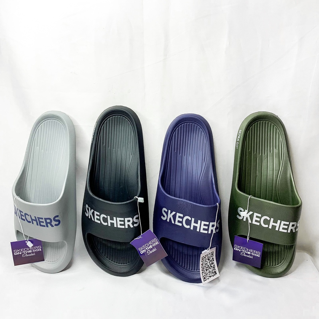 Sendal Skechers Pria Terbaru Sandal Pria Selop Kekinian Sandal Selop Cowok Murah Slipon Skechers