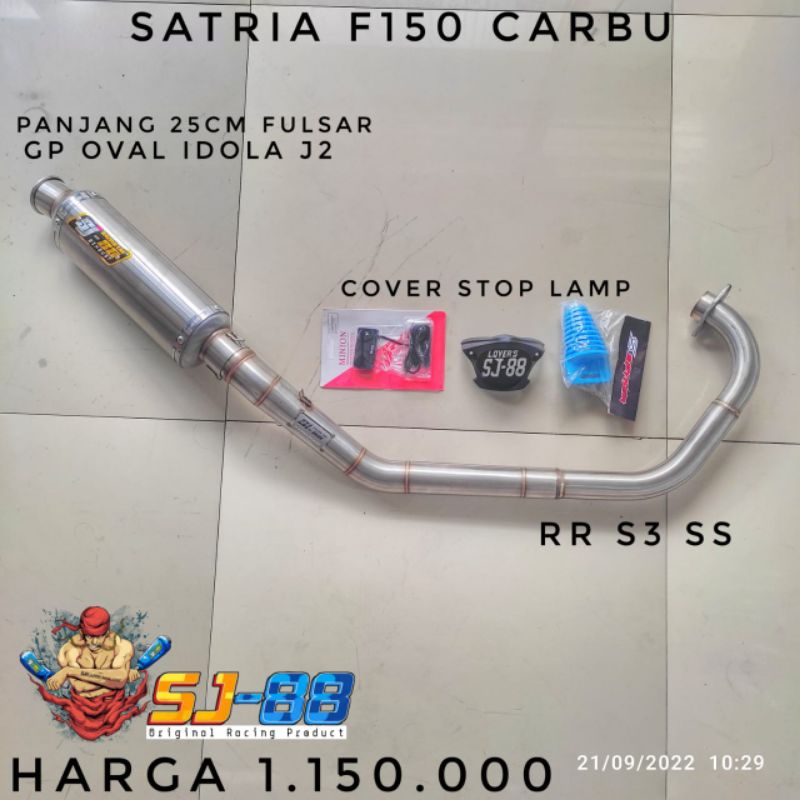Knalpot sj88 fu fulset gp oval idola j2 rr s3 ss dan paket cover stop lamp