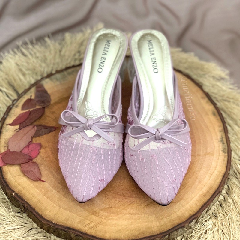 Meliaenzo - Sendal Hak Brukat | Sendal Wedding | Heels wanita