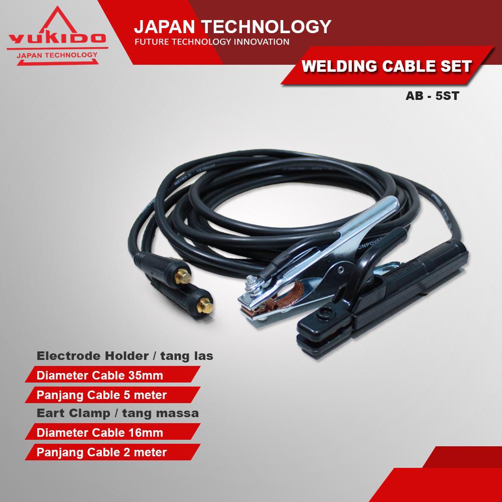 DIJAMIN ORI BOS !! Yukido Kabel Tang Las Set Stang Las Set Masa Kabel Welding Cable set Tembaga ori