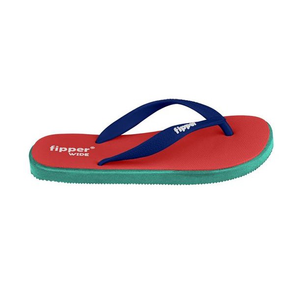 Sandal Fipper Wide Red Turquoise Navy Original